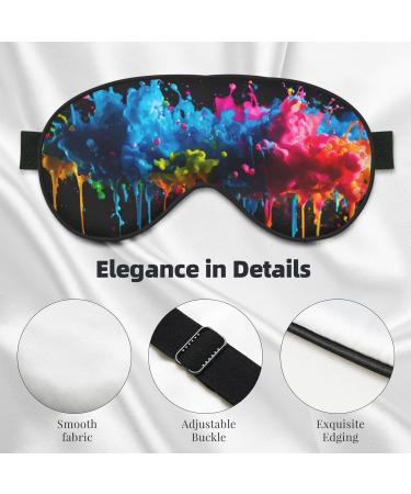 Paint Splatter Backdrop Print Unisex Sleep Mask - Double-Sided Eye Mask for Sound Sleep & Skin Care | International Shipping - Buy Online on GoSupps.com