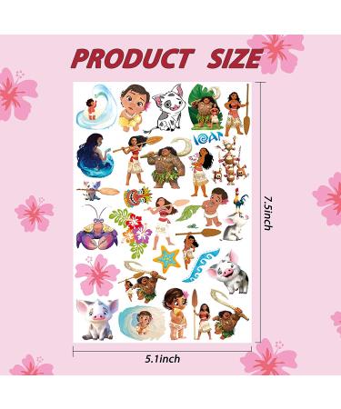 Girls Moana Temporary Tattoos - Kid's Party Favors & School Rewards | Fake Art Craft for Boys & Girls | Birthday Gifts & Water Bottle Decor - Buy Online on GoSupps.com