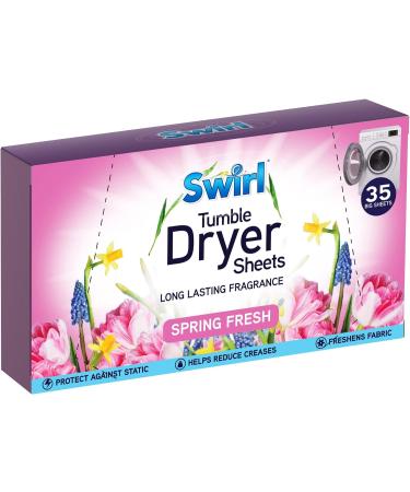 4 x Spring Fresh Tumble Dryer Sheets Pack Of 35 Fabric Conditioner Laundry Aid Anti Static Sheets - Buy Online on GoSupps.com