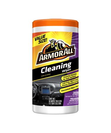 Car Cleaning Wipes by Armor All, Wipes for Car Interior and Car Exterior, 50 Wipes Each Cleaning (50 Count)