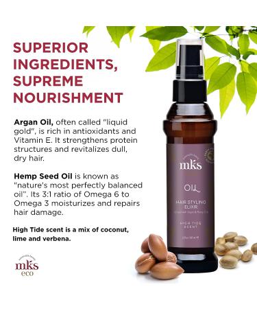 MKS Eco Oil High Tide - Moroccan Argan & Hemp Seed Oil Elixir - 2 Fl Oz - Buy Online on GoSupps.com