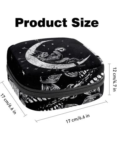 Dead Skeleton King Alcohol Moon Storage Bag for Women & Teens - Portable Period Pocket & Menstrual Cup Holder - Buy Online on GoSupps.com