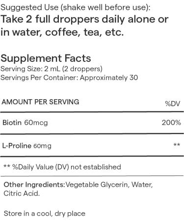 Rae Wellness Skin Renew Drops - Biotin & L-Proline for Healthy Hair, Skin, Nails - Vegan, Non-GMO, Gluten-Free - 1.9 fl oz - Buy Online on GoSupps.com