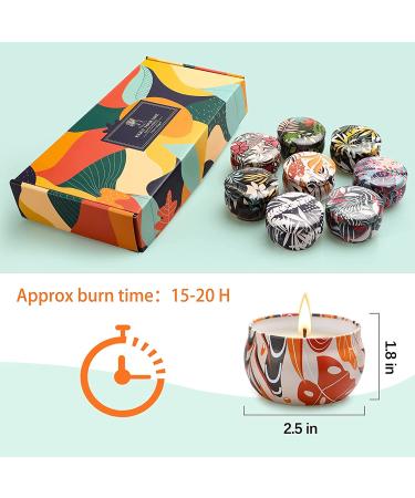 Candles Gifts for Women: Aromatherapy Set for Birthday, Home & Travel - 8 Pack of Small Bulk Soy Candles for Relaxation - Buy Online on GoSupps.com
