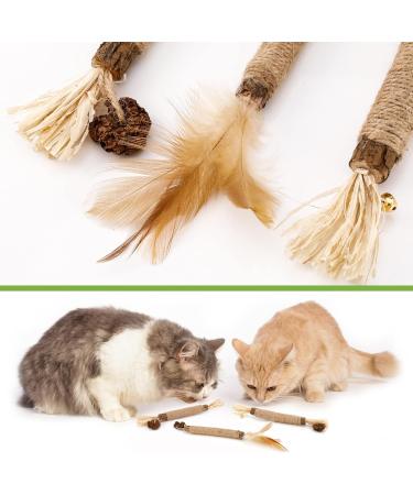 Altcompluser Catnip Sticks for Cats - Dental Care Chewing Toys (3 Pieces) for Tartar & Bad Breath - Healthy Oral Hygiene - Buy Online on GoSupps.com