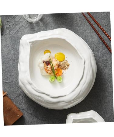 Cabilock Salad Bowl Household Food Bowl Kitchen Supplies Ceramic Dessert Bowl Ceramics Hotel Delicate 15.50X14.00X6.00CM As Shown - Buy Online on GoSupps.com