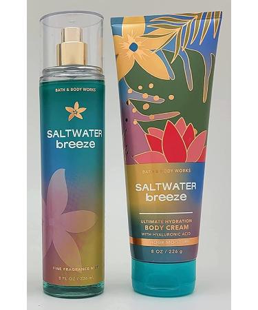 Bath and Body Works Saltwater Breeze Fine Fragrance Mist & Body Cream - Full Size 2020 - Buy Online on GoSupps.com