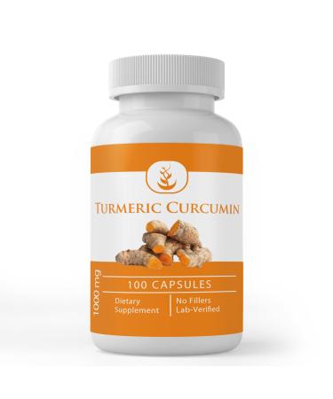 Pure Original Ingredients Turmeric Curcumin (100 Capsules) No Magnesium Or Rice Fillers Always Pure Lab Verified 100 Count (Pack of 1)