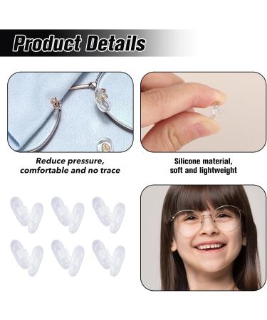 6 Pairs of Silicone Glasses Nose Pads - 15mm Anti-Slip Transparent Non-Slip Pads for Maximum Comfort & Protection - Easy Click Assembly - Buy Online on GoSupps.com