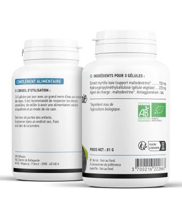 Organic Blueberry Berry -250mg - 200 Vegetable Capsules - Buy Online on GoSupps.com