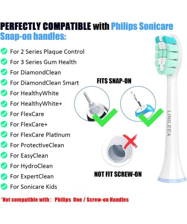 8 Pack Replacement Brush Heads for Philips Sonicare Electric Toothbrush - Compatible with Snap-on Phillips Sonic Care - Dental Care Accessory - Buy Online on GoSupps.com