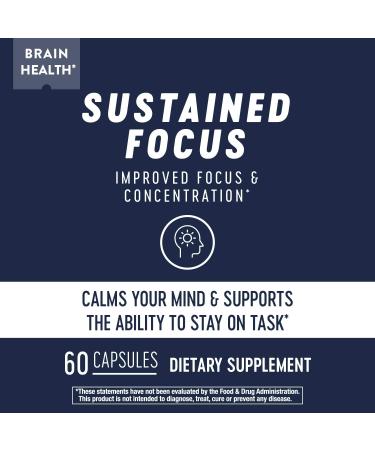 Nature's Way Brain Health Sustained Focus - 60 Capsules for Cognitive Support - Buy Online on GoSupps.com