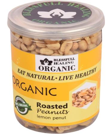 Blessfull Healing Organic Natural Vegan Lemon Roasted Peanuts Crunchy Healthy Snacks 300 Gram - Buy Online on GoSupps.com