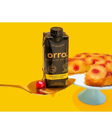 Orro Pineapple Upside Down Cake Plant-Based Meal Replacement Drink - 16g Protein, 23 Vitamins, No Soy, Dairy, Artificial Sweeteners - Buy Online on GoSupps.com