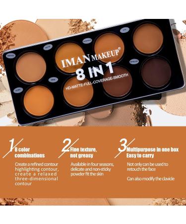 Katiluxiya Matte 8 Color Ttimming Makeup Palette Powder Contour Palette Cosmetics Contour and Highlighting Powder Foundation Palette Contour & Bronzer Light to Medium CrueltyFree 01 Color - Buy Online on GoSupps.com