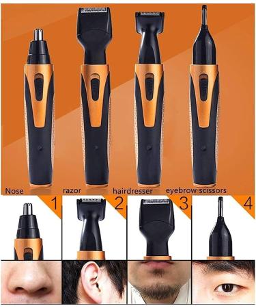 4-in-1 Painless Eyebrow & Facial Hair Trimmer - Electric Grooming Tool for Men & Women | Perfect for Travel & Camping - Buy Online on GoSupps.com
