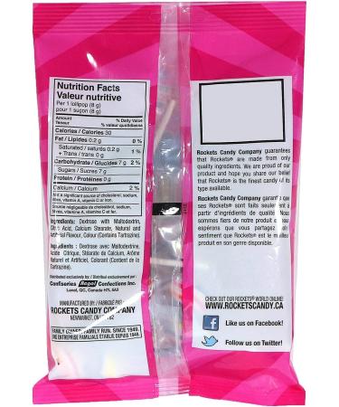 Rockets Double Lollies Lollipops Candy (4) Package Value Bundle (96g per package) with BIG MAPLE Trivia Cards. Great for Gift Bags Holiday Christmas Halloween Easter Birthday Sharing with Friends Family Office Snack - Buy Online on GoSupps.com