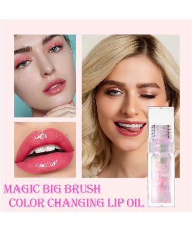 Eakroo Color Changing Lip Oil - Long Lasting Non-Sticky Pink Glitter Lip Gloss - Nourishing & Repairing Primer Tint Globally Shipped - Buy Online on GoSupps.com