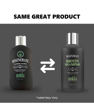 Mokita Naturals Hair Thickening Shampoo with Biotin - Volumizing & Regrowth Formula for Thin & Fine Hair - Sulfate-Free & Vegan - 8.5 oz - Buy Online on GoSupps.com