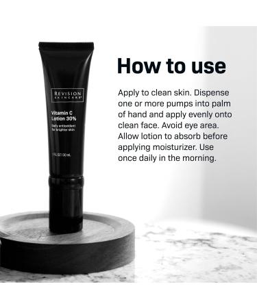 Revision Skincare Vitamin C Lotion - Daily Anti-Aging Brightening & Moisturizing Formula | 30% Vitamin C for Fine Lines & Wrinkles - Buy Online on GoSupps.com
