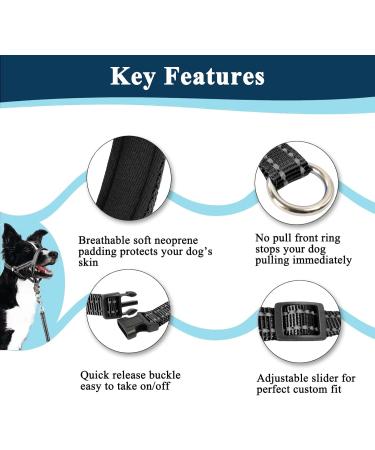 Barkeless Dog Collar - No Pulling Soft Halter for Medium & Large Dogs | Strong Training Solution with Safety Clip - Buy Online on GoSupps.com