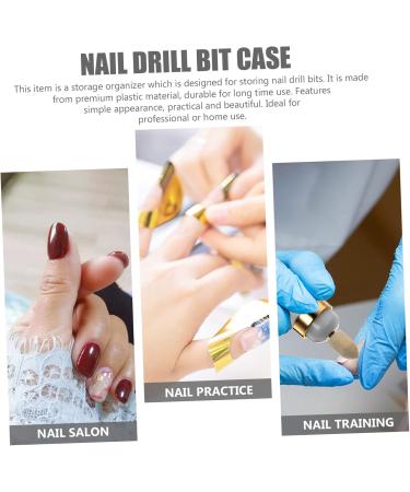 Beaupretty Drill grinding head storage box nail drill bits drill bits display nail drill bit container nail bit Nail Salon Nail Tools Holder Drill Bits Storage Holder base small pp Storage - Buy Online on GoSupps.com