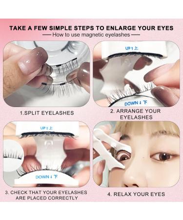 lafo Magnetic-Eyelashes Natural Look 2 Pairs Reusable Magnetic Lashes Kit with Applicator No Glue Needed Natural Magnetic Eyelashes Easy to Wear and Remove 2 Pairs - Buy Online on GoSupps.com