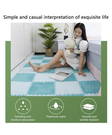 Buy Plush Puzzle Foam Floor Mats - Washable Soft Rugs for Playroom & Exercise - Purple & Light Blue - Buy Online on GoSupps.com