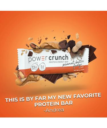 Power Crunch Peanut Butter Fudge Protein Wafer Bars - High Protein Snacks (12 Count) - Delicious Taste! - Buy Online on GoSupps.com