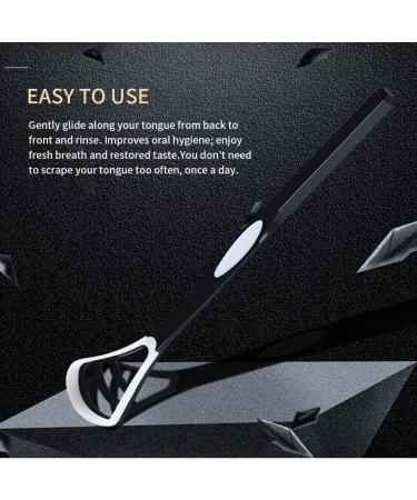 Divono Tongue Scraper Set - 4 Piece Black & White Tongue Cleaner for Fresh Breath | Oral Hygiene for Men & Women - Buy Online on GoSupps.com