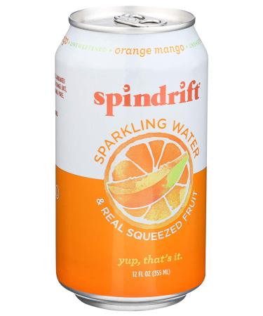 Spindrift Orange Mango Sparkling Water 12oz (8 Pack) - Buy Online on GoSupps.com