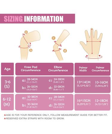 Kids Protective Gear Set | Soft Knee Pads, Elbow Pads, Wrist Guards - for Skating, Cycling, Rollerblading, Scooter, Skateboard | Boys Girls | Butterfly-Pink S - Buy Online on GoSupps.com