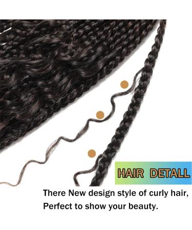 8 Packs Boho Bob Box Braids Crochet Hair 14 Inch - 3X Bohemian Goddess Box Braids in T1B-30 - Synthetic Braiding Hair Extensions for Black Women - Buy Online on GoSupps.com