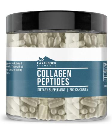 Earthborn Elements Calcium Carbonate & Collagen Peptides Bundle 200 Capsules Each Pure & Undiluted No Additives - Buy Online on GoSupps.com