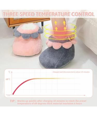 Buy Electrically Heated Foot Warmer - 3 Heat Levels USB Plush Slippers & Foot Muff for Ultimate Comfort - Pink - Buy Online on GoSupps.com
