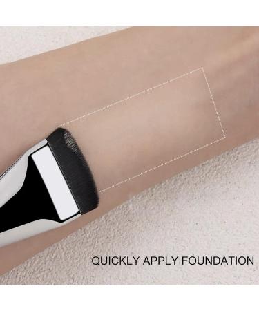 Flat Foundation Brush Flat Head Easy Apply Thin Makeup Brush Soft Bristles Set of 4 Brushes Comfortable Handles for Liquid Foundation Cream and Mud Mask Application - Buy Online on GoSupps.com