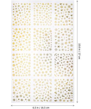 2 Sheet Christmas Nail Stickers Christmas Self- Adhesive Nail Decals Christmas Nail Decals Diy Decoration Snowflake Nail Stickers Halloween Nail Sticker Winter Sequins 3d - Buy Online on GoSupps.com