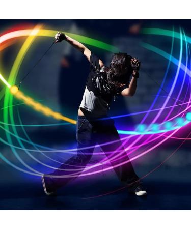 2 LED POI Juggling Balls Set - Rainbow Colors & Strobe Effect | Circus Toy for Adults & Kids | International Shipping - Buy Online on GoSupps.com
