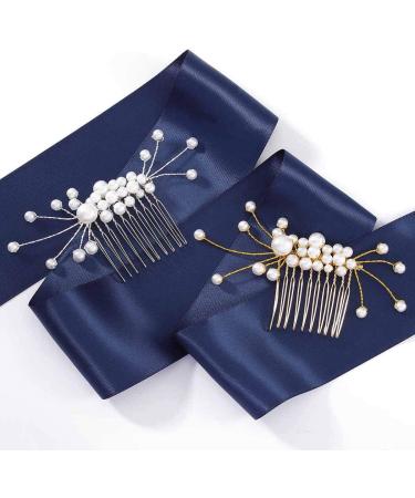 IYOU Bridal Wedding Hair Combs Silver Pearl Side Comb headpiece Bride Hair Accessories for Women and Girls - Buy Online on GoSupps.com