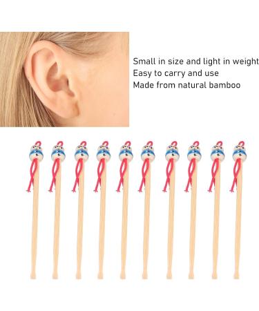 10pcs Portable Bamboo Ear Wax Removal Kit - Natural and Lightweight Ear Cleaner Spoon Set - Buy Online on GoSupps.com