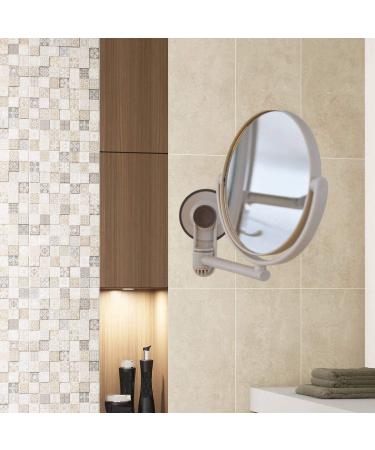Bath Mirror Cosmetic Mirror 1X/3X Magnification Suction Cup Adjustable Double-Sided Bathroom Mirror - Buy Online on GoSupps.com