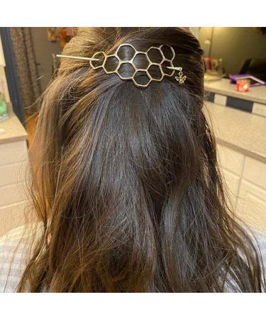Bee Hair Pins Set - Minimalist Metal Hair Sticks for Women and Girls - Buy Online on GoSupps.com