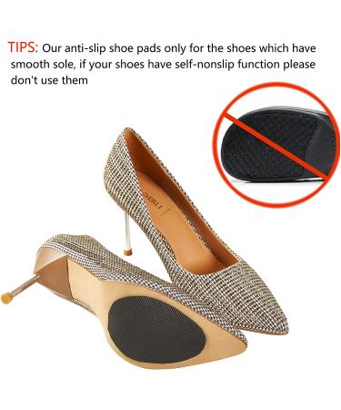 Non Slip Shoe Pads - Anti-Slip Grips for Women's Shoes (8 Pieces, Black) - Buy Online on GoSupps.com
