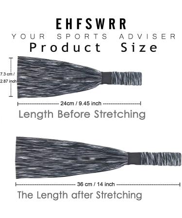 Ehfswrr Workout Headbands - Moisture Wicking Sweatband for Yoga, Fitness, Sports - Dark Color 5 Pcs - Buy Online on GoSupps.com