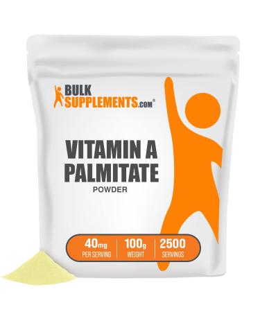 BulkSupplements.com Vitamin A Palmitate Powder - Vitamin A Retinol Palmitate - Vitamin A Supplement - Pure Vitamins - VIT A Supplement (100 Grams - 3.5 oz) 3.5 Ounce (Pack of 1) - Buy Online on GoSupps.com