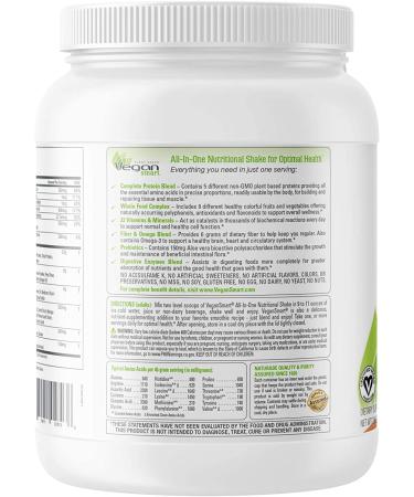 VEGANSMARTâ„¢ Chocolate Protein Powder - 15 Servings, 24.3 Oz - Plant-Based Nutritional Supplement - Buy Online on GoSupps.com
