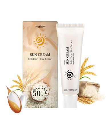 Rice & Probiotics Sunscreen SPF 50 Organic Rice Sunscreen SPF50+ PA++++ for All Skin Type UV Defense Non-Greasy