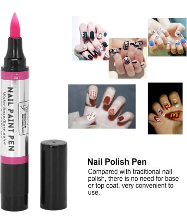 Nail Gel Polish Pen Bright Color Safe Nail Polish Pen Reliable Functional for Nail Salons(18) - Buy Online on GoSupps.com