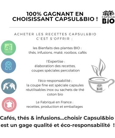 CAPSUL&BIO Organic Green Tea Mint Loose 125 g Bag - Instant Infusion Fine Cut Cold or Hot - 100% Natural Certified Organic In - Buy Online on GoSupps.com