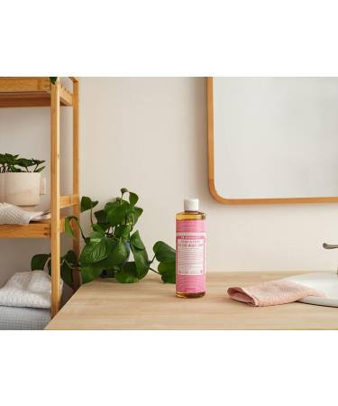 Dr. Bronner's Cherry Blossom Pure Castile Liquid Soap - 18-in-1 Formula for Face, Body, Hair, Laundry & Dishes - Non-GMO, Fair Trade, Vegan - 473ml Recycled Bottle - Buy Online on GoSupps.com